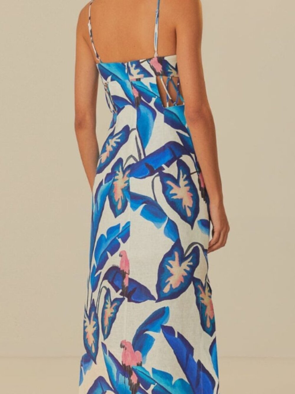 NWT Off-White Blue Foliage Maxi Dress - Picture 3 of 10